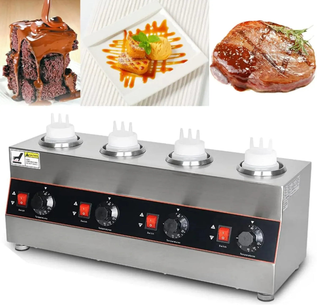 4Grid Bottiglia, Dispenser, fonduta, 650 ml, per Cioccolato
