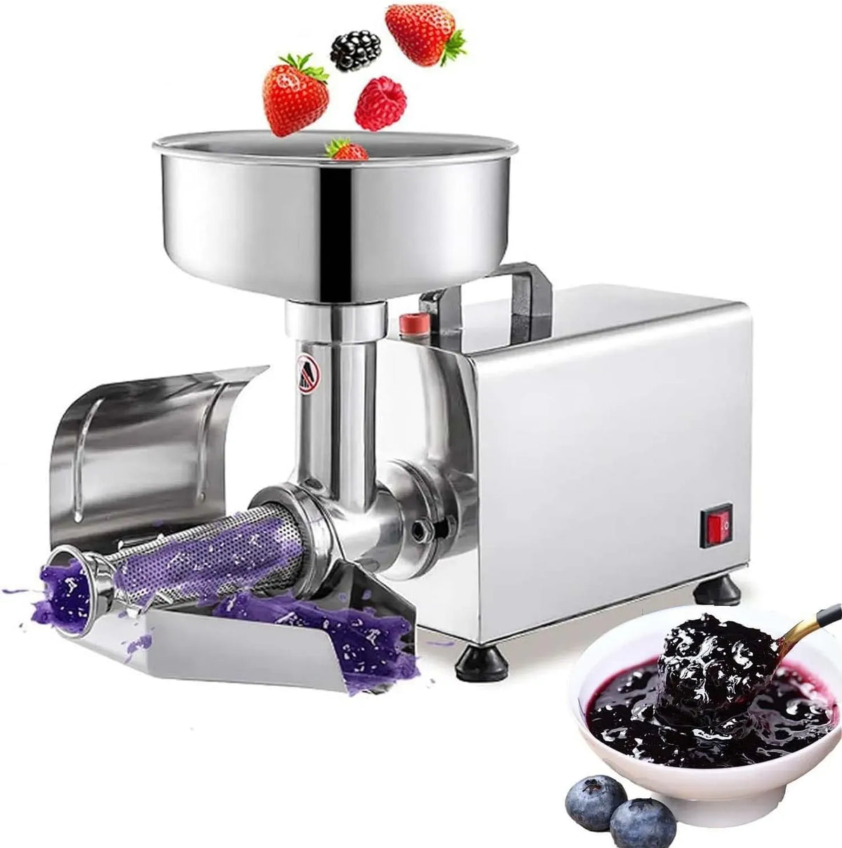 Passapomodoro elettrico, 450 W, pressa per pomodori, professionale, acciaio inox
