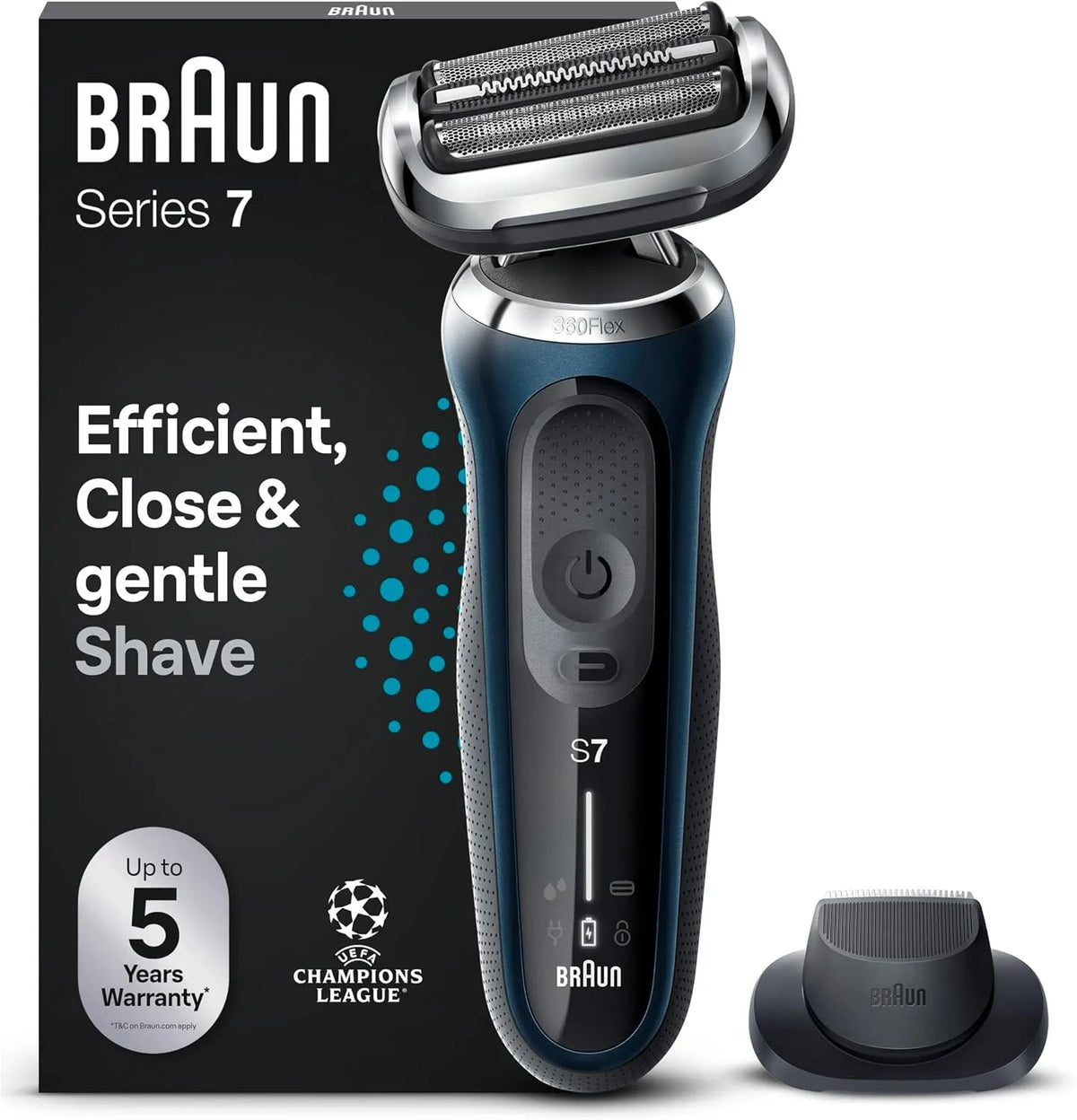 Braun Series 7 71-B1200s Regolabarba, Rasoio, senza fili, blu