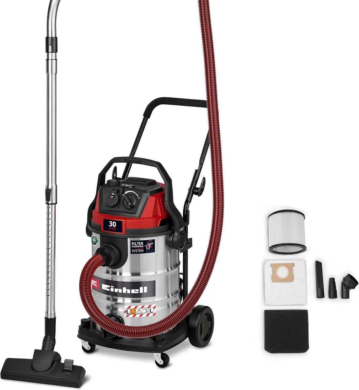 Einhell VC 3080 Accessorio per elettrodomestico, 30 L, 1150 W, classe energetica E, ampio serbatoio, 220 mbar di potenza, Aspiratore TE- SACL