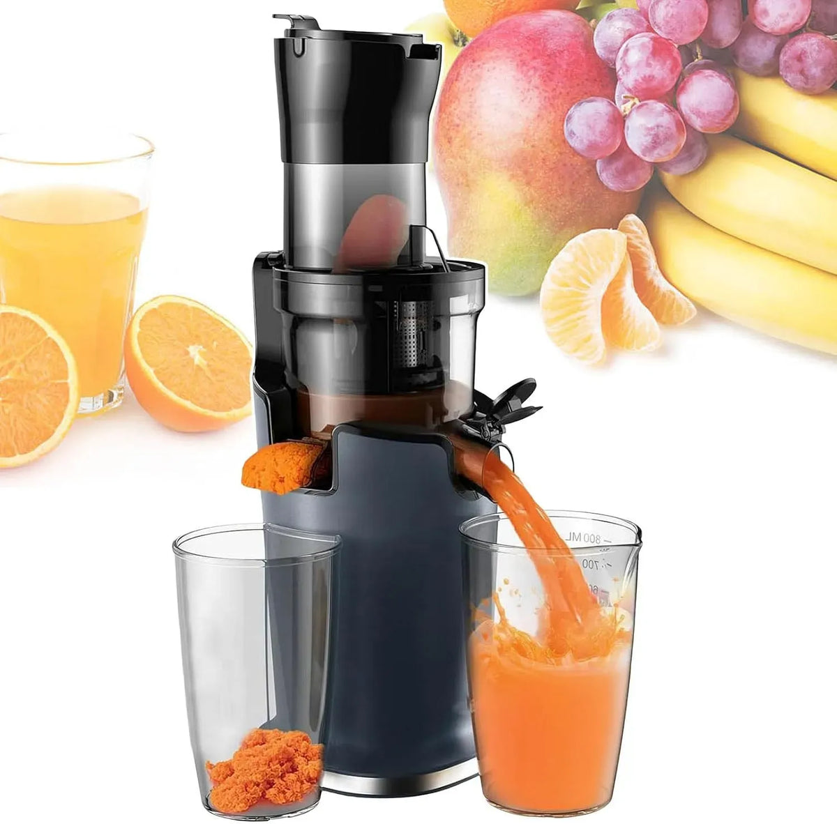estrattore di succo e spremiagrumi, Juicer, 800 Ml, 600 Ml, per Succo di Grande capacità da 800 Ml E Tazza per Vinac