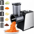 Grattugia elettrica per formaggio e verdure, controllo one-touch per formaggio, per ideale per la cucina di casa, 5 lame sostituibili in acciaio inox