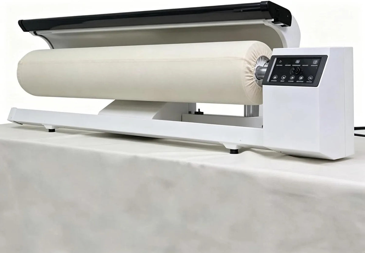 Lenzuola e tovaglie, Tende, Ferro da Stiro a Vapore rotativo Professionale da 90 cm, Ferro da Stiro Industriale a Rullo con Serbatoio dell'Acqua da 2
