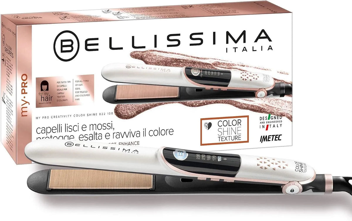 Piastra per capelli B22, 150 a 230 °C, lisciacapelli, 2 zone di temperatura