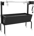 Barbecue, griglia, 429 x 363 mm, 90 cm, ruote di trasporto, acciaio inox, per griglia a carbonella