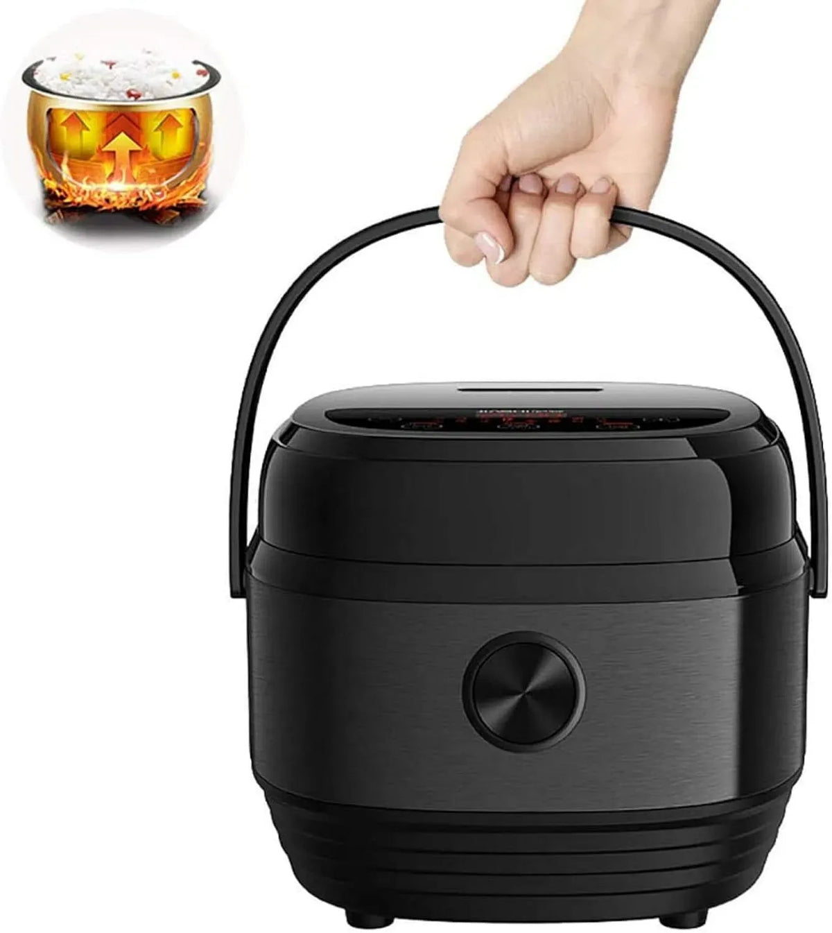 Cuociriso, cuociriso elettrico, 5 L, rivestimento antiaderente, alluminio, per la casa