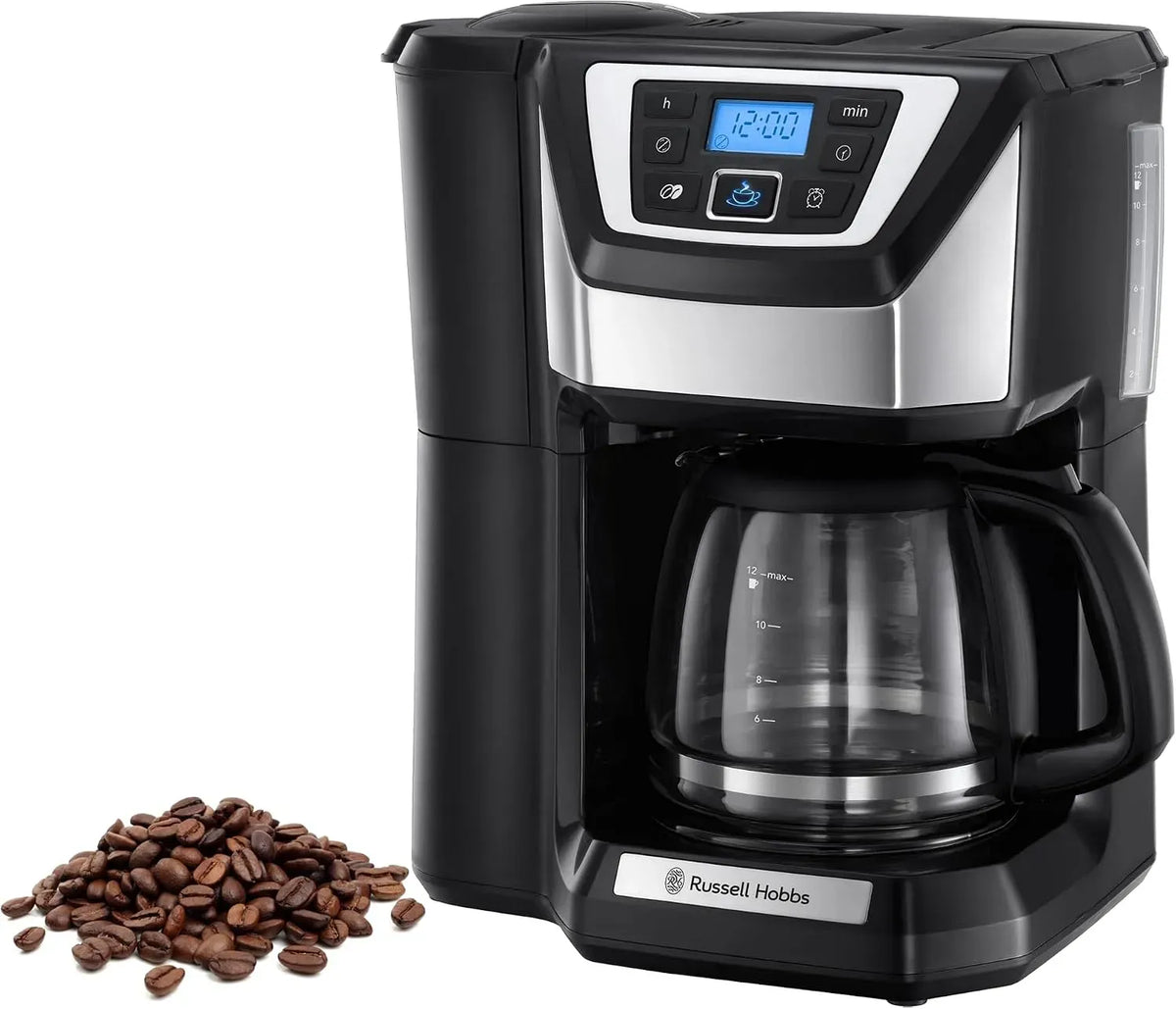 Russell Hobbs Macchina da caffè, 12 Tazze, caffettiera elettrica, Quiet Brew