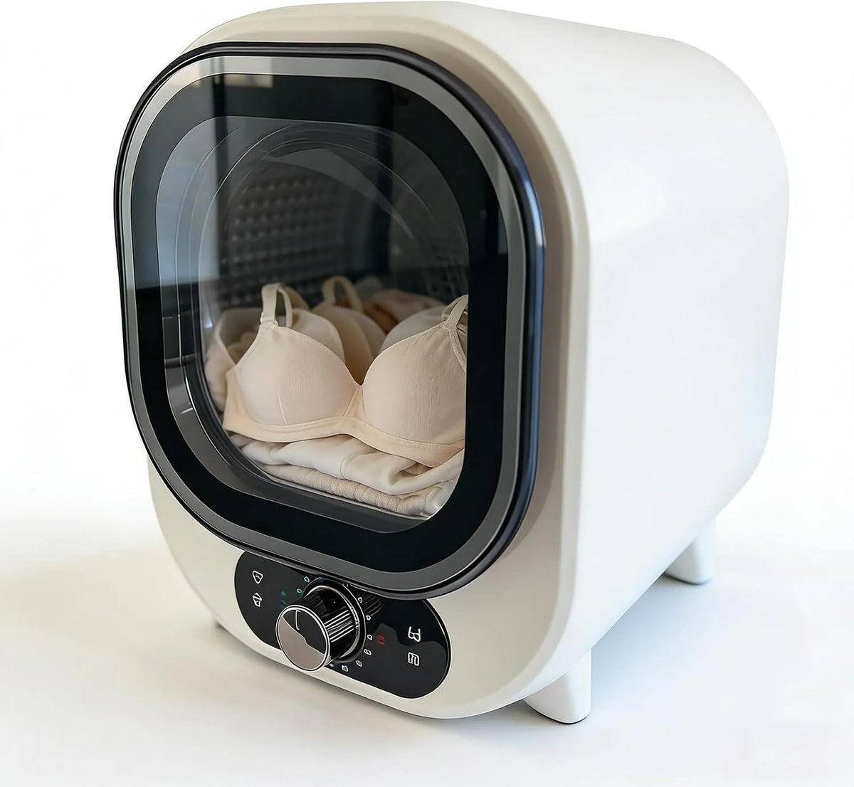 Asciugatrice, 0,8 kg, portatile, ideale per appartamenti e case, funzionamento silenzioso a 35 decibel, 2 modalità di asciugatura, capacità 0,8 kg
