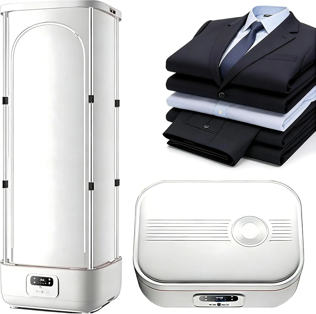 Asciugatrice 10kg.Asciugatura, 900 W, 10 kg, portatile, vapore, rimozione delle rughe con telecomando a LED