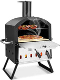 Forno elettrico per pizza, FANTASK, IP65, pietra refrattaria, pietra per pizza e gambe pieghevoli, pala per pizza
