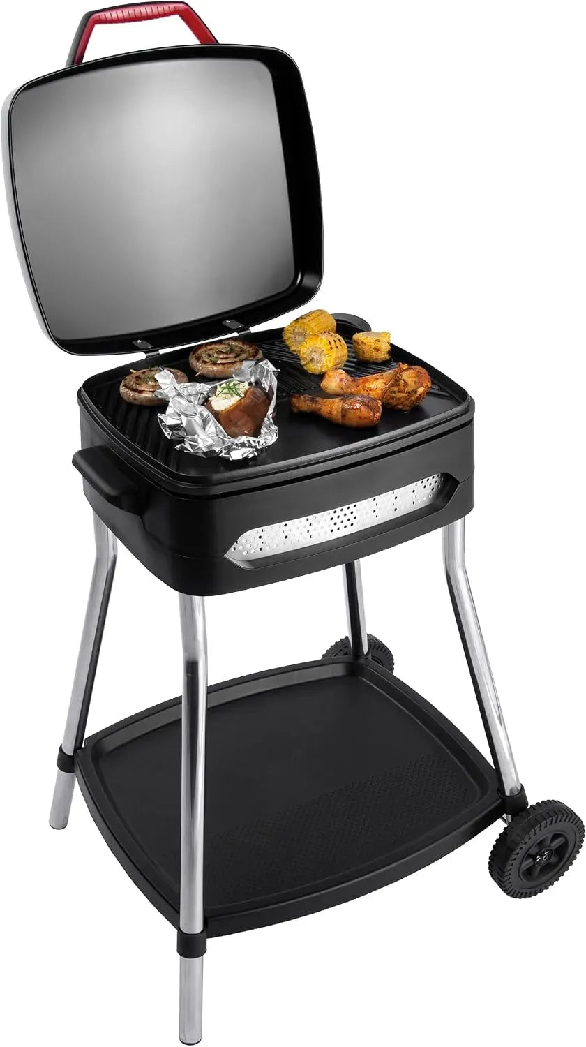 3278M barbecue, griglia, tavolo, griglia elettrica da tavolo, 40 x 36 cm, 3278 M, ruote di trasporto, rimovibile, FRITEL