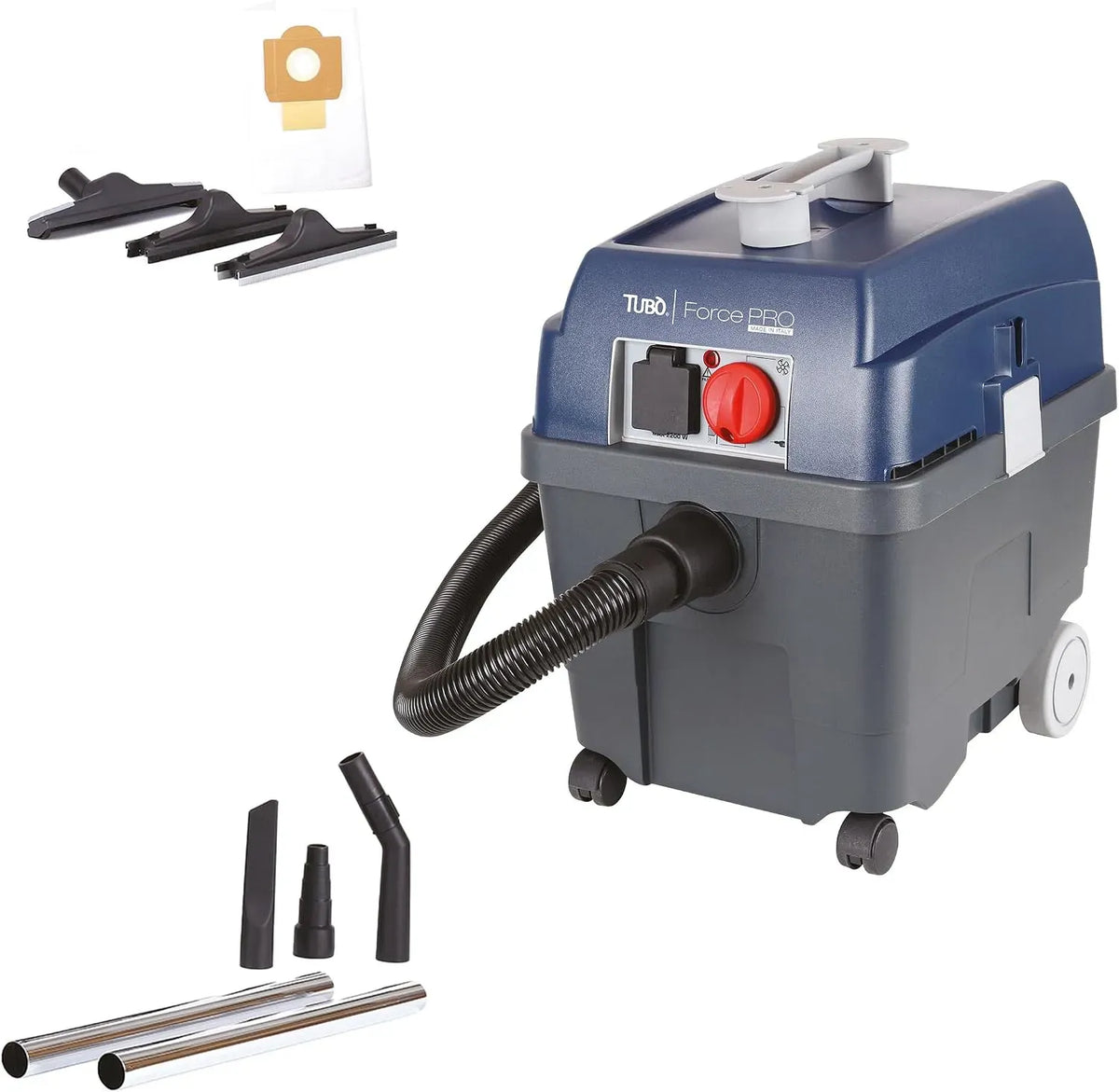 presa, 1400 W, professionale, Aspiratore professionale secco/umido TUBÒ Force PRO Aertecnica